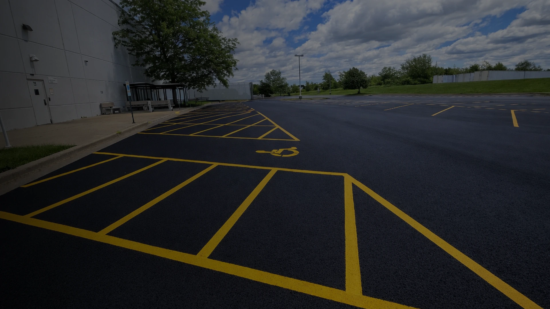 commercial parking lot pavement